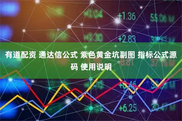 有道配资 通达信公式 紫色黄金坑副图 指标公式源码 使用说明