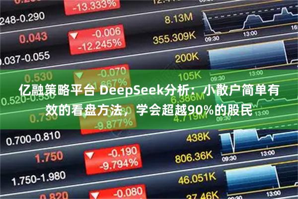 亿融策略平台 DeepSeek分析：小散户简单有效的看盘方法，学会超越90%的股民